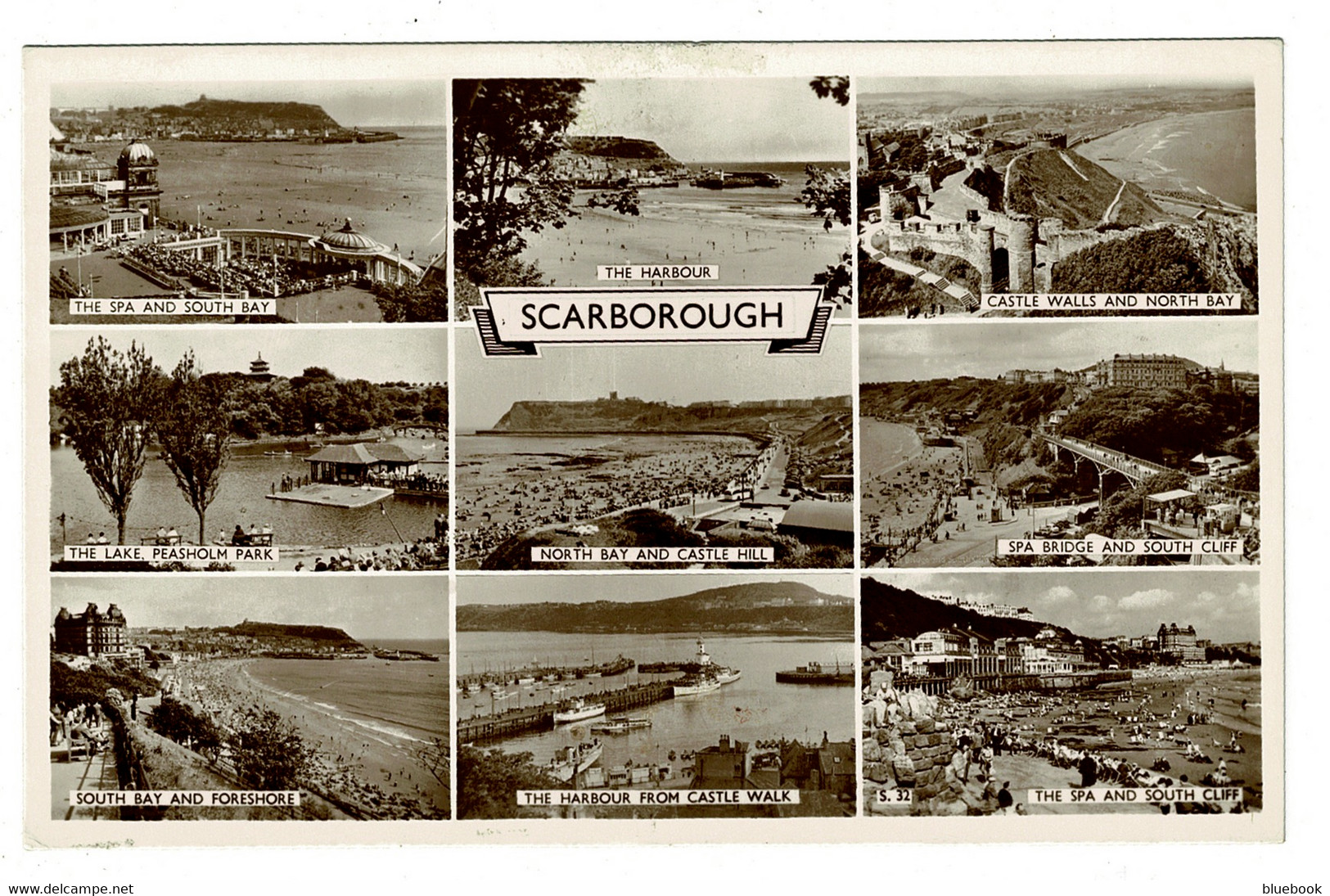 Ref 1478 - 1961 Real Photo Multiview Postcard (9 Views) - Scarborough Yorkshire - Scarborough