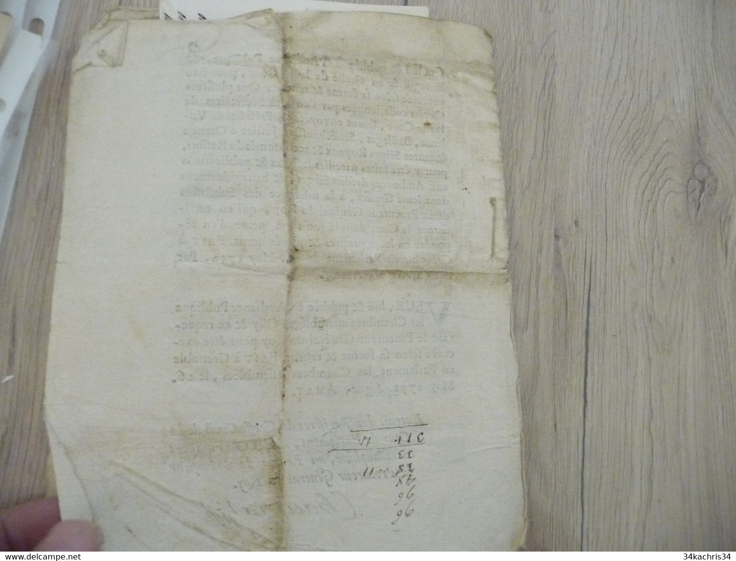 Déclaration du ROI Versailles 25/03/1732 concernant les inscriptions des faux autographe Chaumat 9 pages