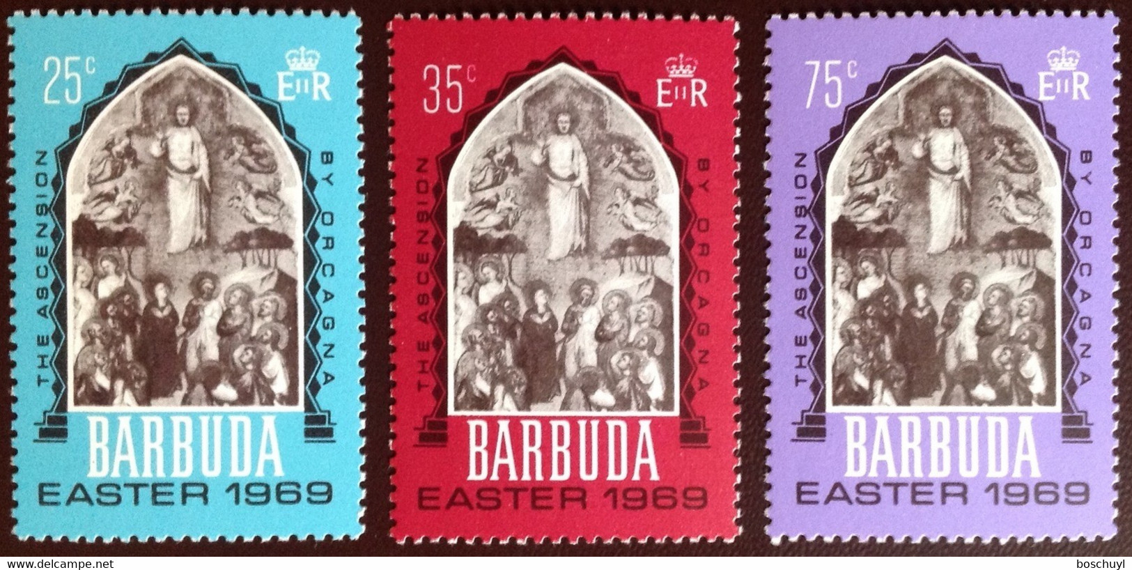 Barbuda, 1969, Easter, Paintings, Art, MNH, Michel 32-34 - Barbuda (...-1981)