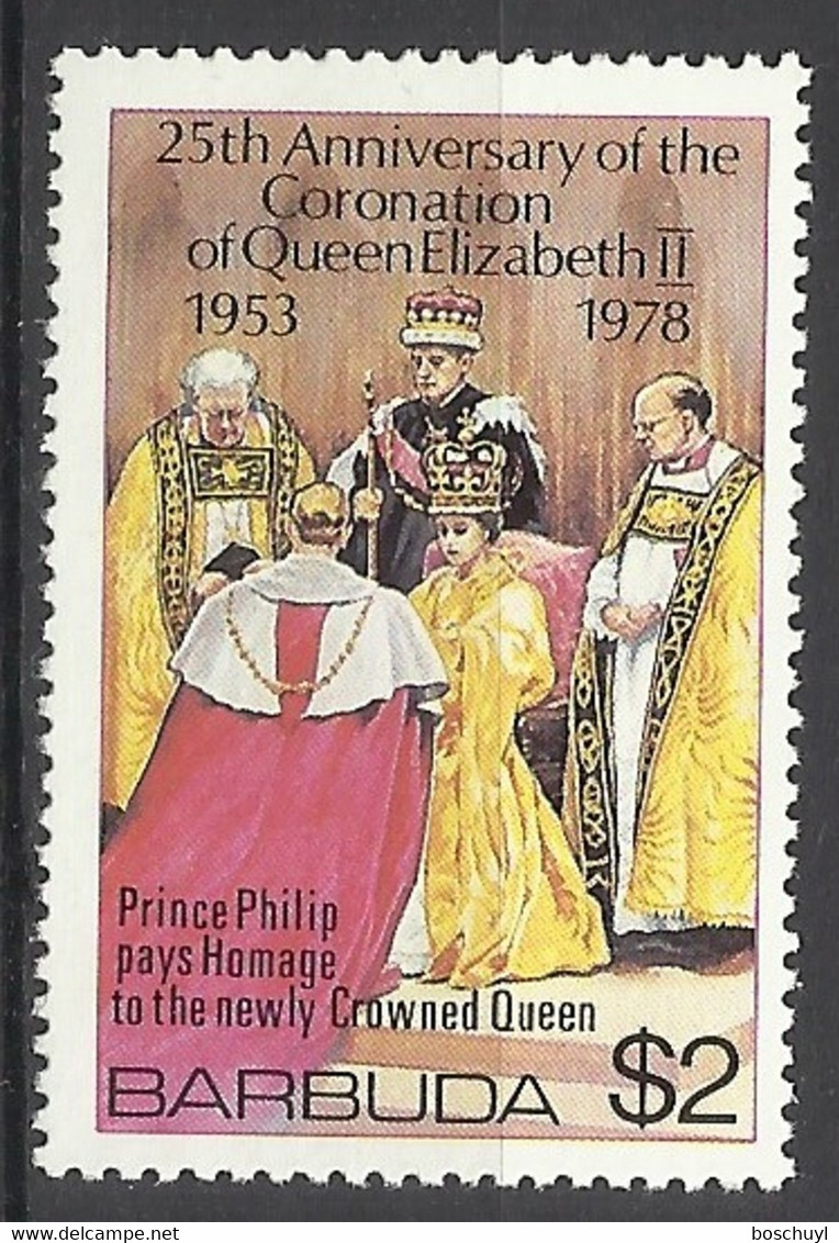 Barbuda, 1978, Silver Jubilee Queen Elizabeth, Royal, MNH, Michel 433 - Barbuda (...-1981)