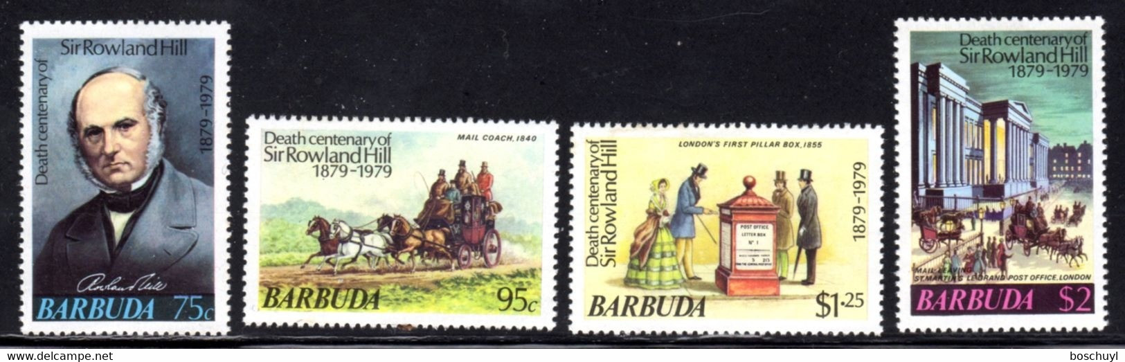 Barbuda, 1979, Rowland Hill, UPU, United Nations, MNH, Michel 439-442 - Barbuda (...-1981)
