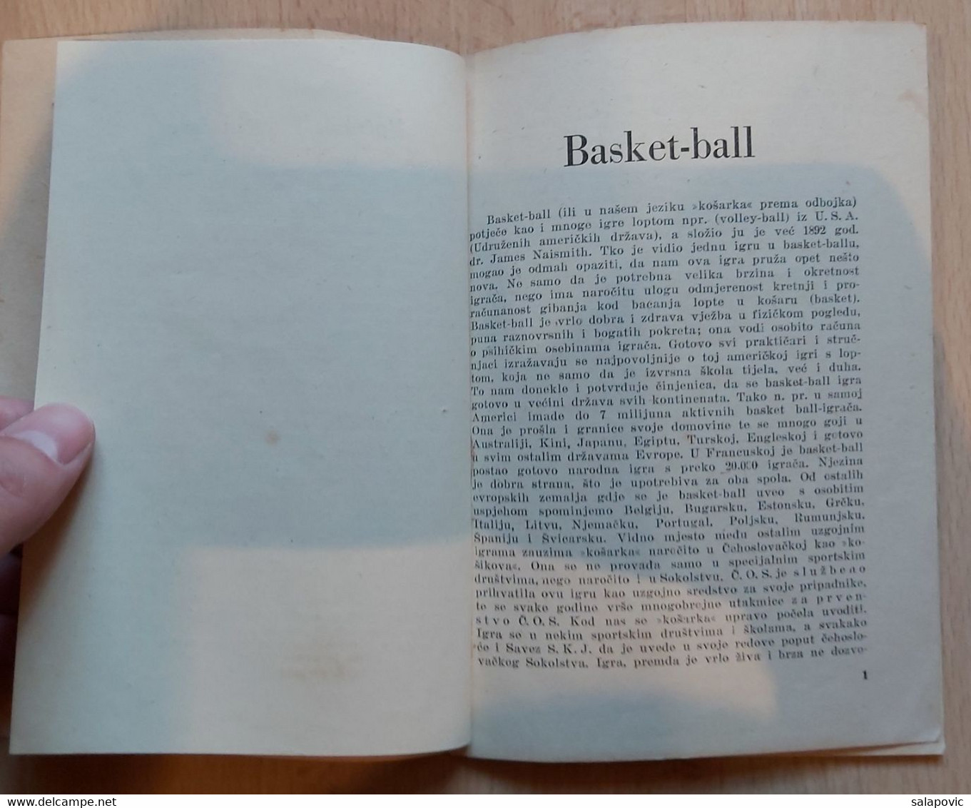 Basketball, Službena Međunarodna Pravila Za Basket-ball 1933 Kosarka Naklada "Gimnastikona" Zagreb Kingdom Jugoslavia - Books