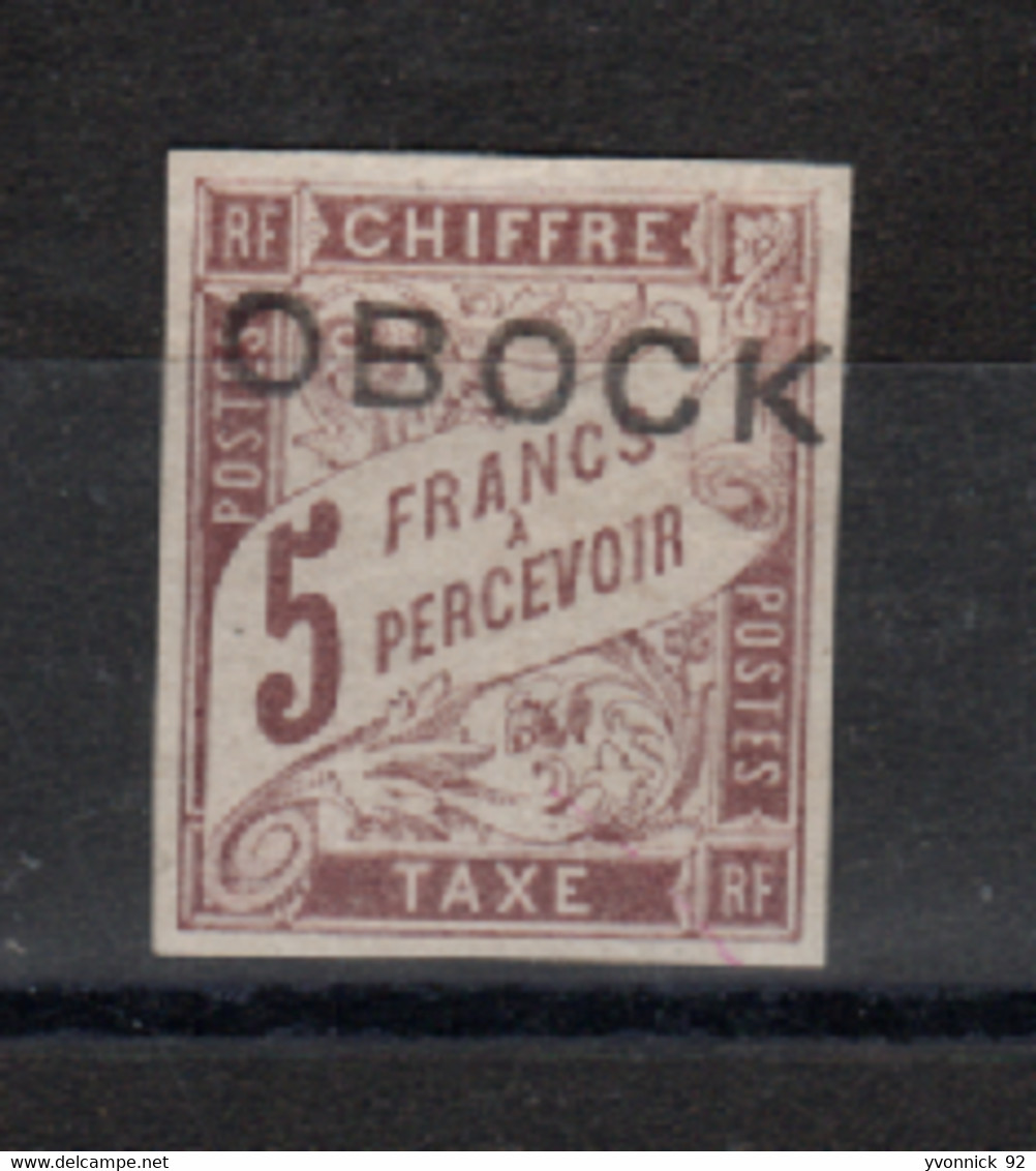 Obock_ Chiffre Taxe (1892 ) 5F N°19 - Autres & Non Classés