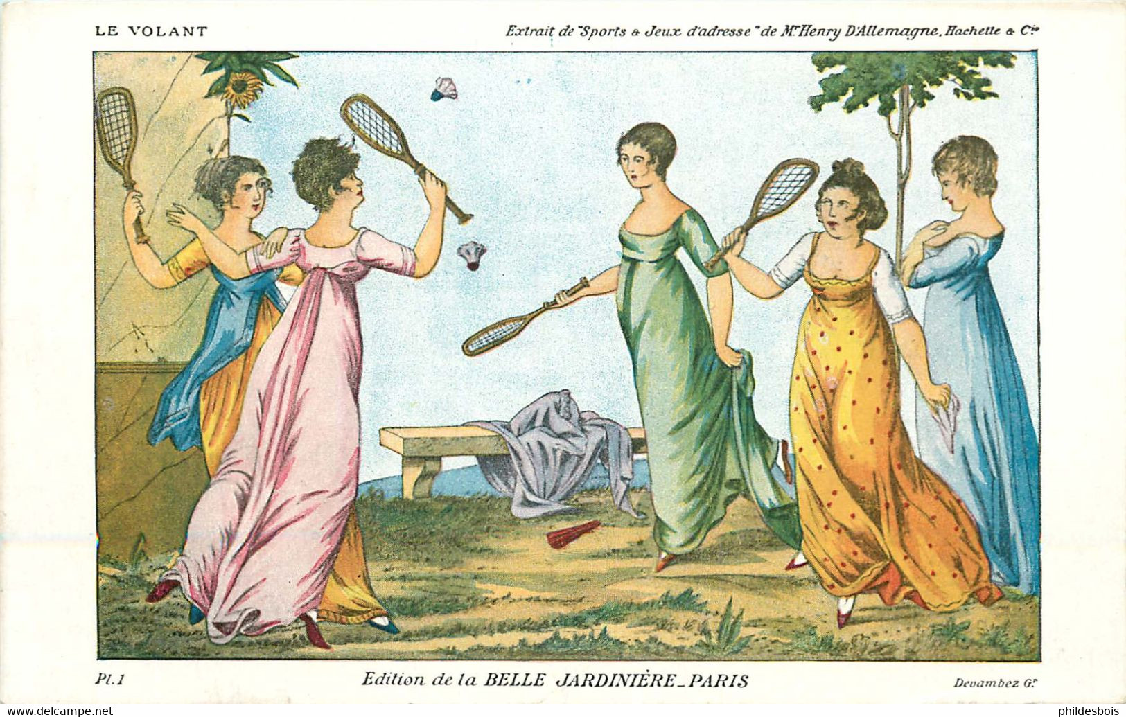 LA BELLE JARDINIERE  Sports & Jeux D'adresse  LE VOLANT - Publicité