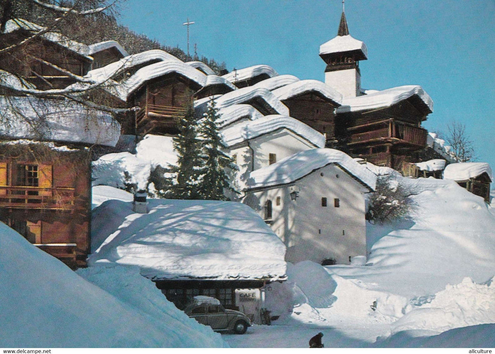 A1329- WINTER IN HIVER A GRIMENTZ VAL D'ANNIVIERS SWITZERLAND USED POSTCARD - Grimentz