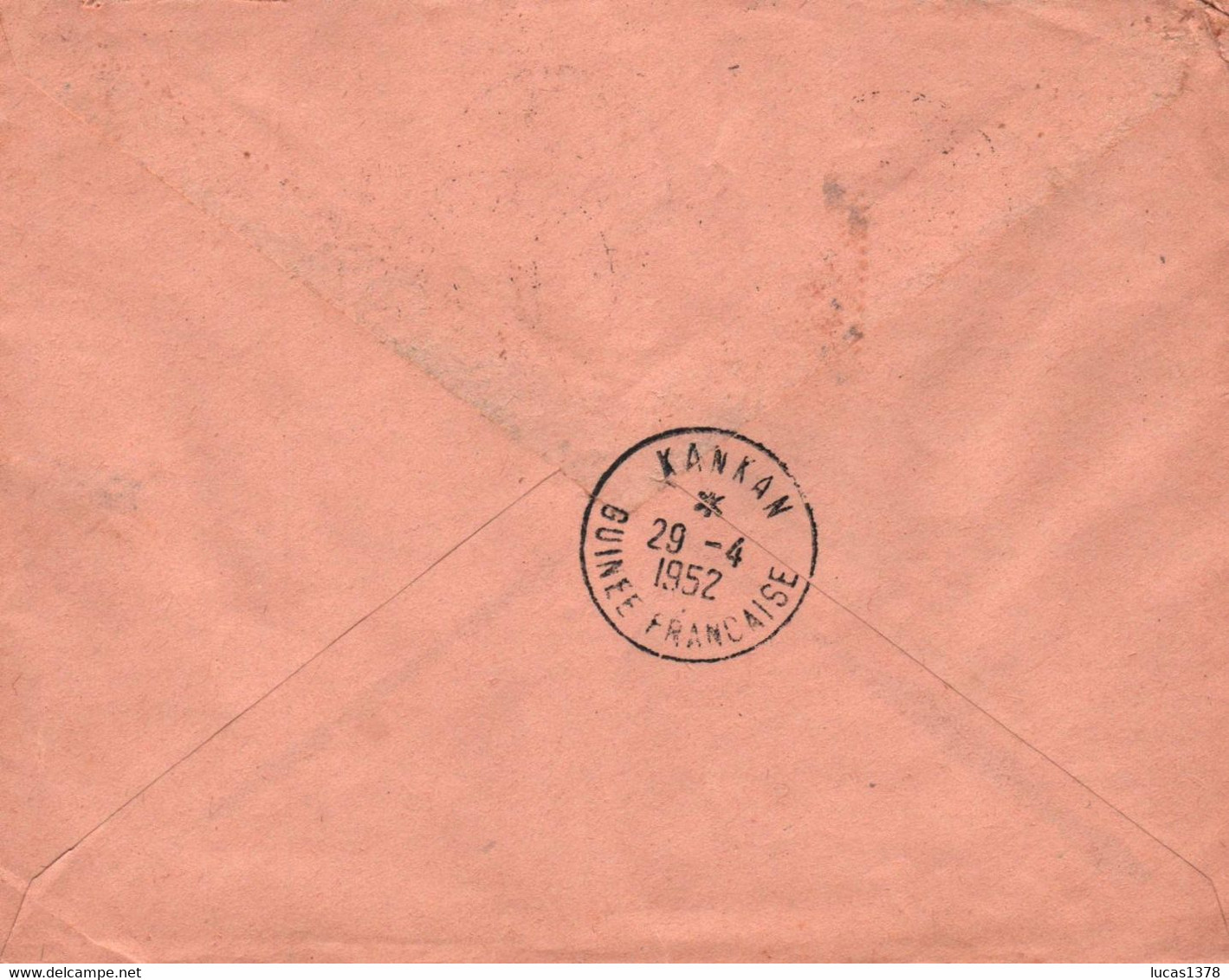 AOF / LETTRE PAR AVION / GUECKEDOU  / KANKAN  / POUR LYON 1952 - Briefe U. Dokumente