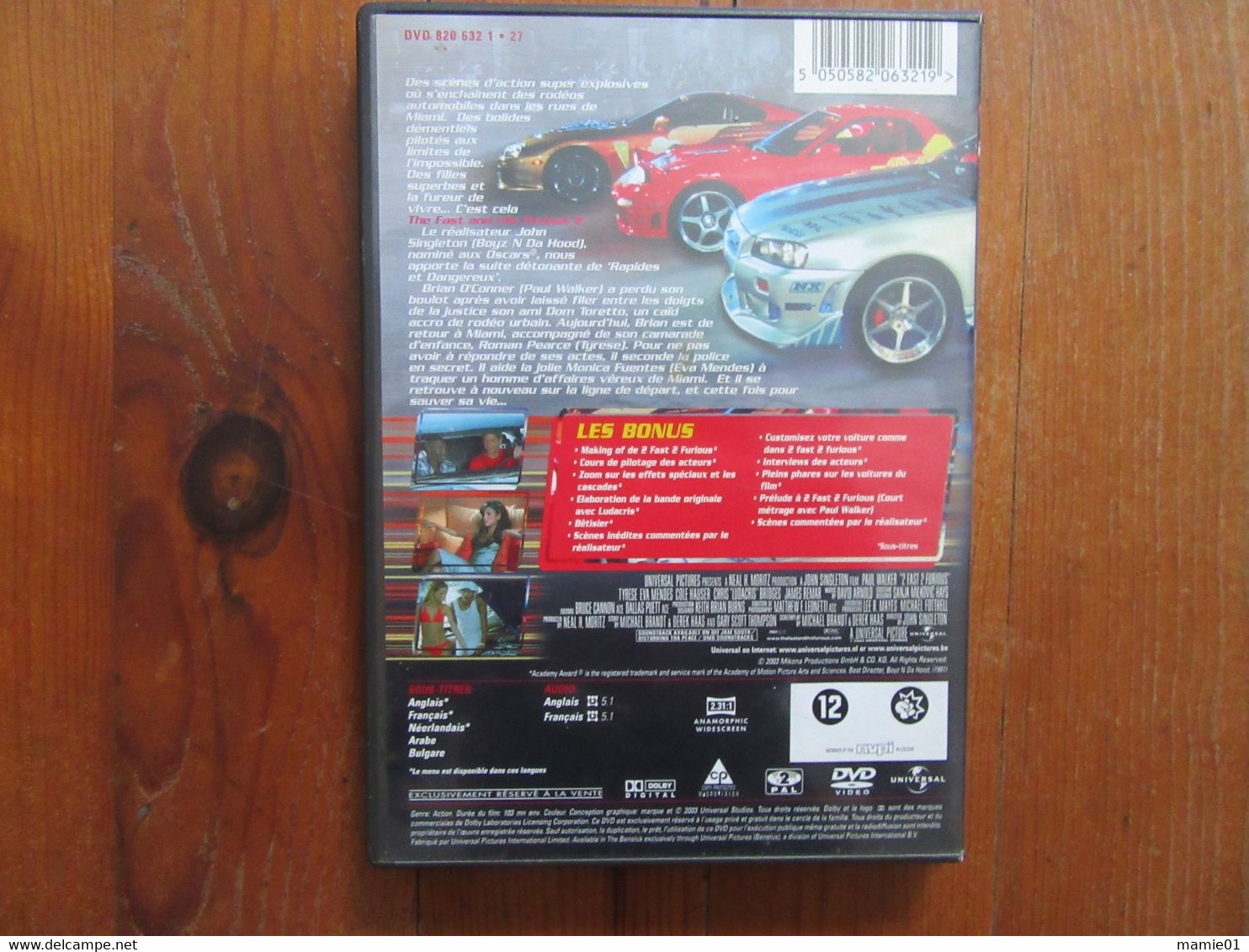 DVD       2Fast  2 Furious     Course De Voitures - Sport