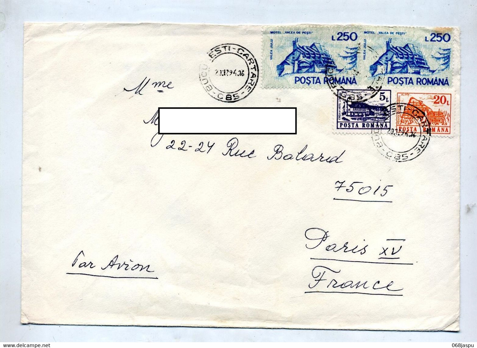 Lettre  Cachet Bucuresti Sur Batiment - Maschinenstempel (EMA)