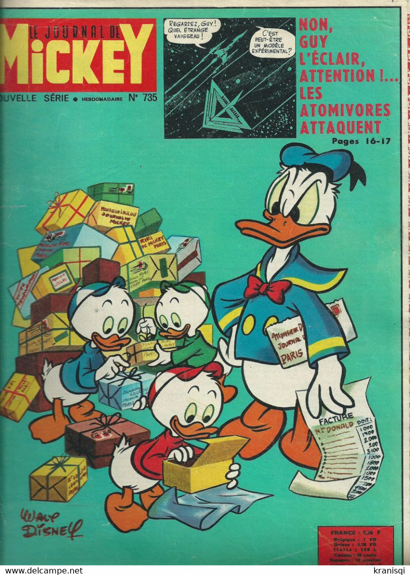 Livre,lot De 3 No Le Journal De Mickey 1966 - Wholesale, Bulk Lots