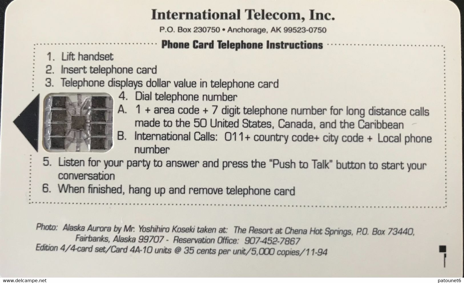 ALASKA  -   Alaska Aurora  -  10 Units - [2] Chip Cards