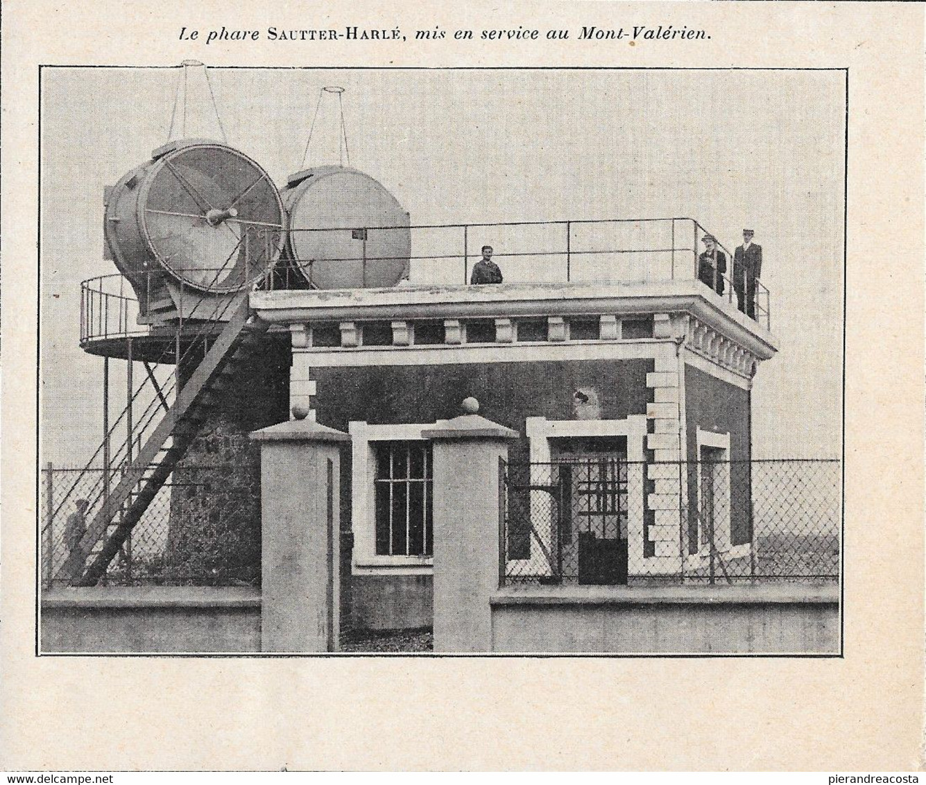 Le Phare Sautter-Harlé, Mis En Service Au Mont-Valérien. Stampa 1927 - Unclassified