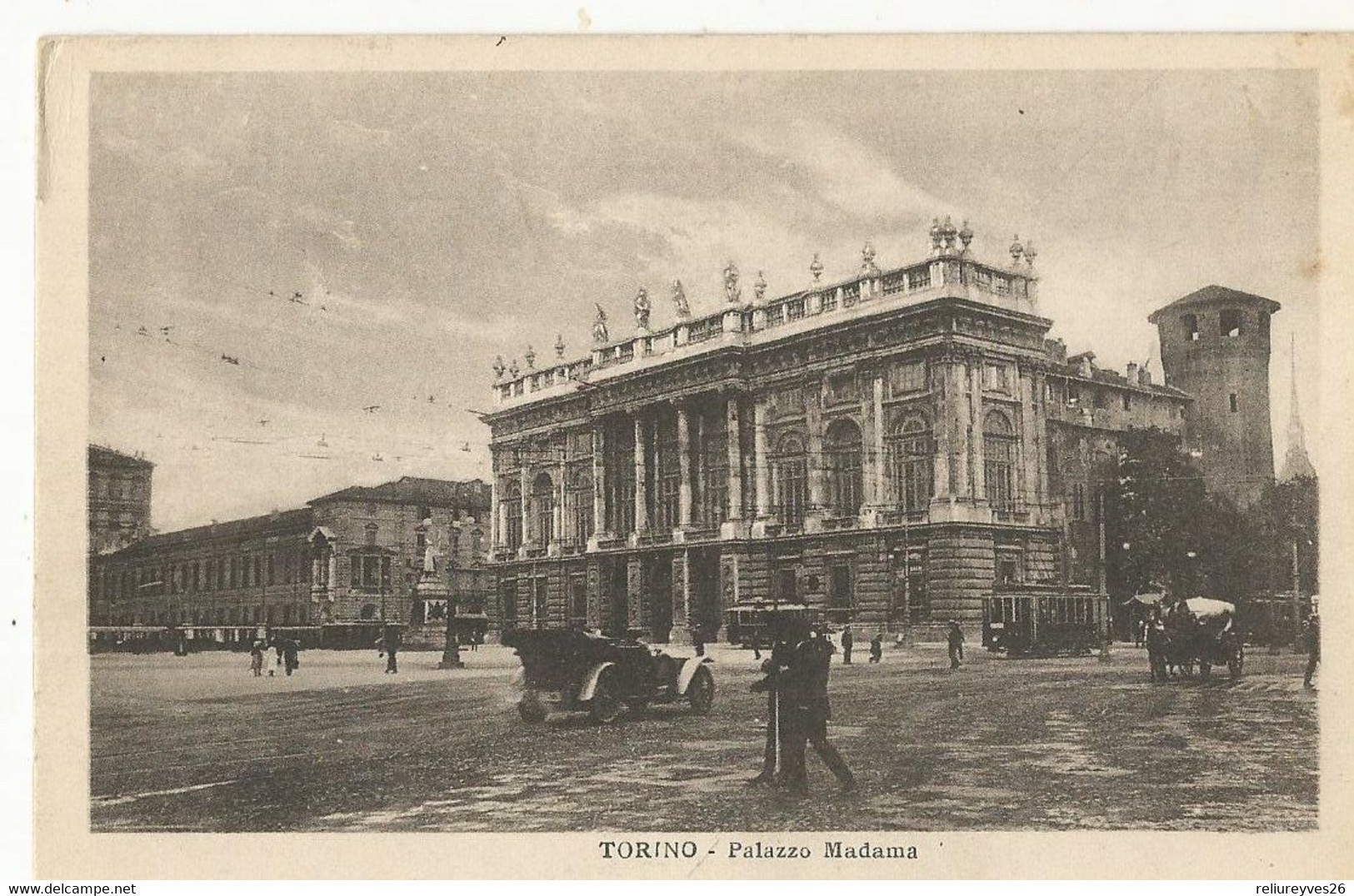 CPA, Italie . N°93,Torino , Palazzo Madama , Animée Ed. Imperialfot's - Palazzo Madama