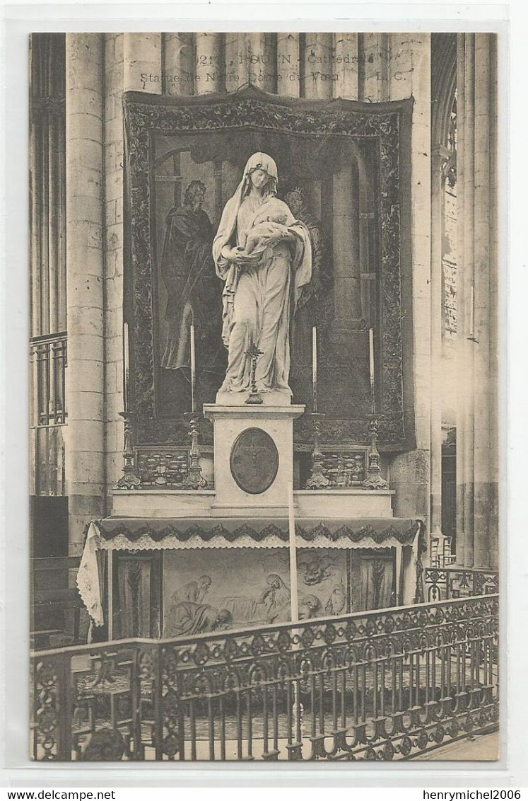 76 Rouen Statue De La Vierge Notre Dame De Voeu A La Cathédrale - Rouen