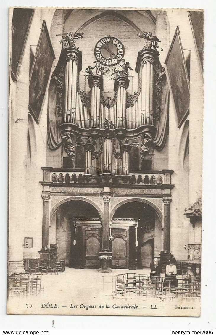 Marcophilie Cachet 107 Regiment D'artillerie Dole Jura 1917 ( Orgue Cathédrale ) Pour St Hippolyte 25 Doubs - Guerre De 1914-18