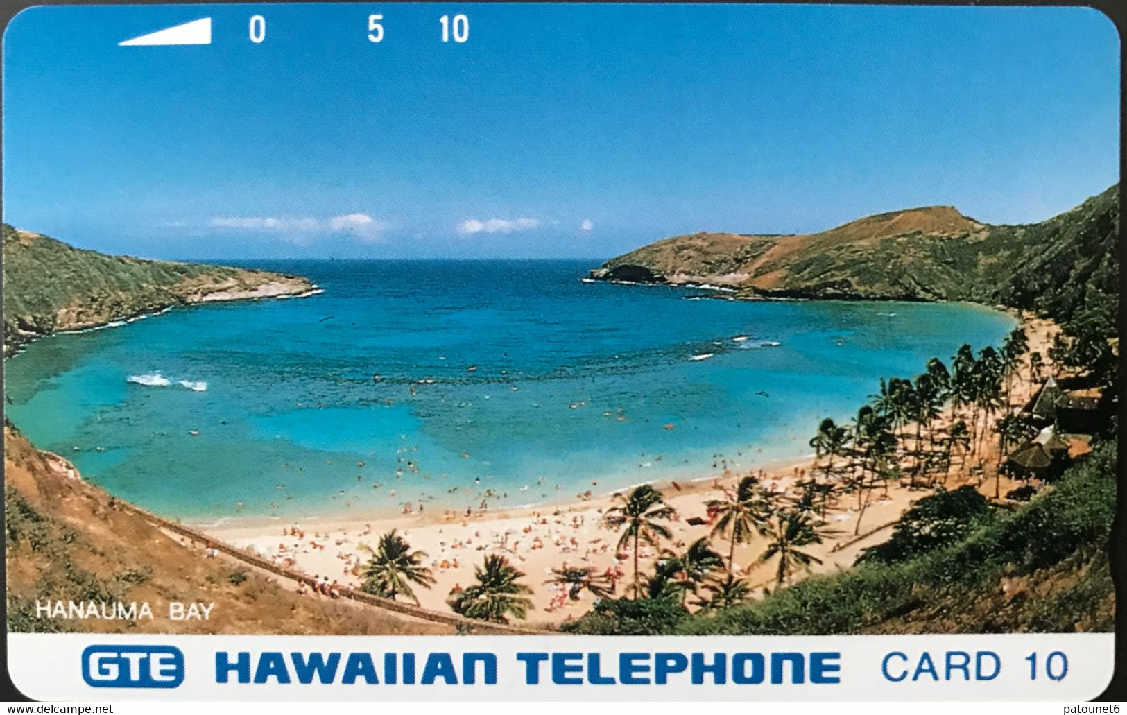 HAWAÏ  -  Phonecard  -  Plage (blue)  -  Card 10 - Hawaii