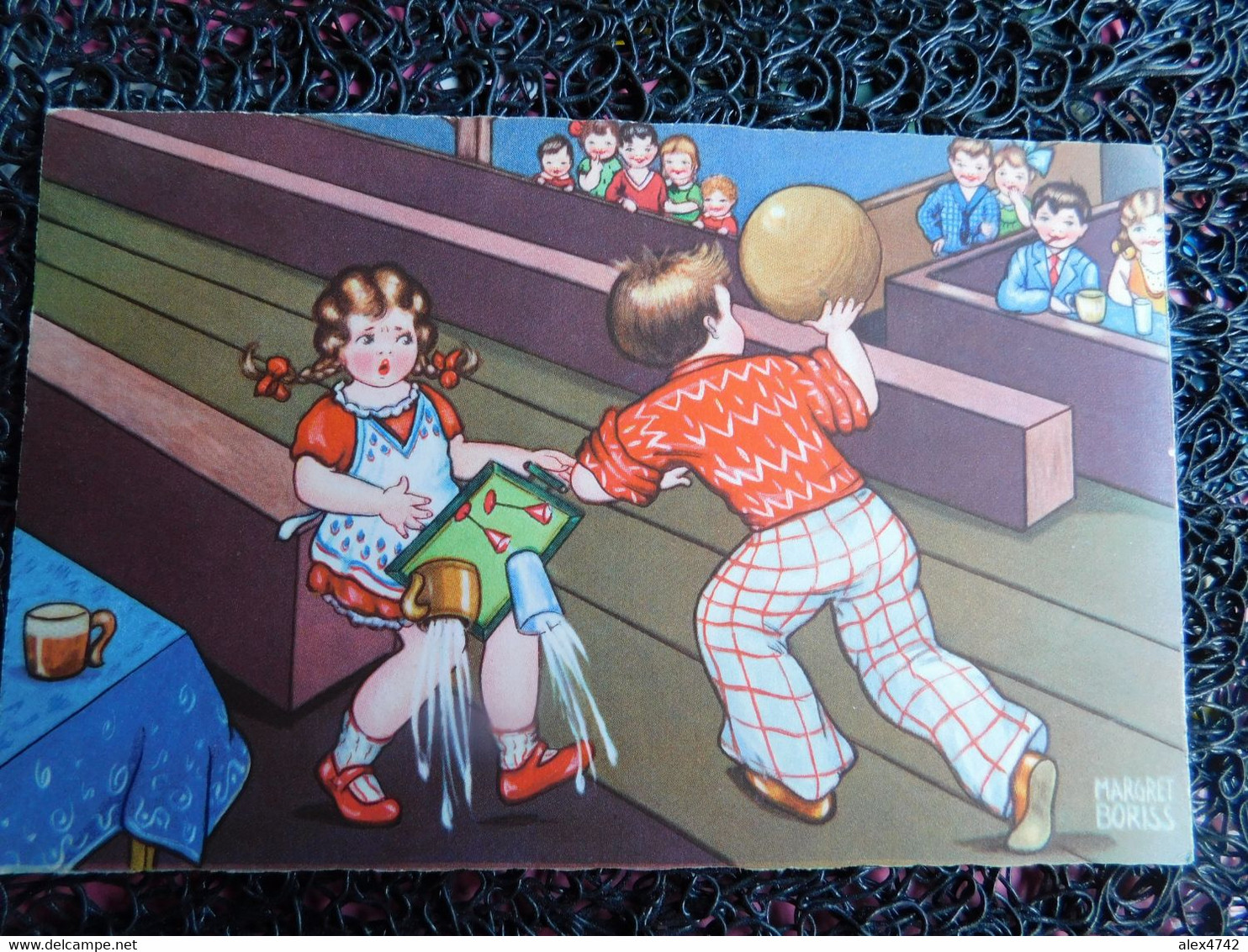 Illustrateur Margret Boriss, Enfants, Jeux De Bowling, 1932   (Z7) - Boriss, Margret