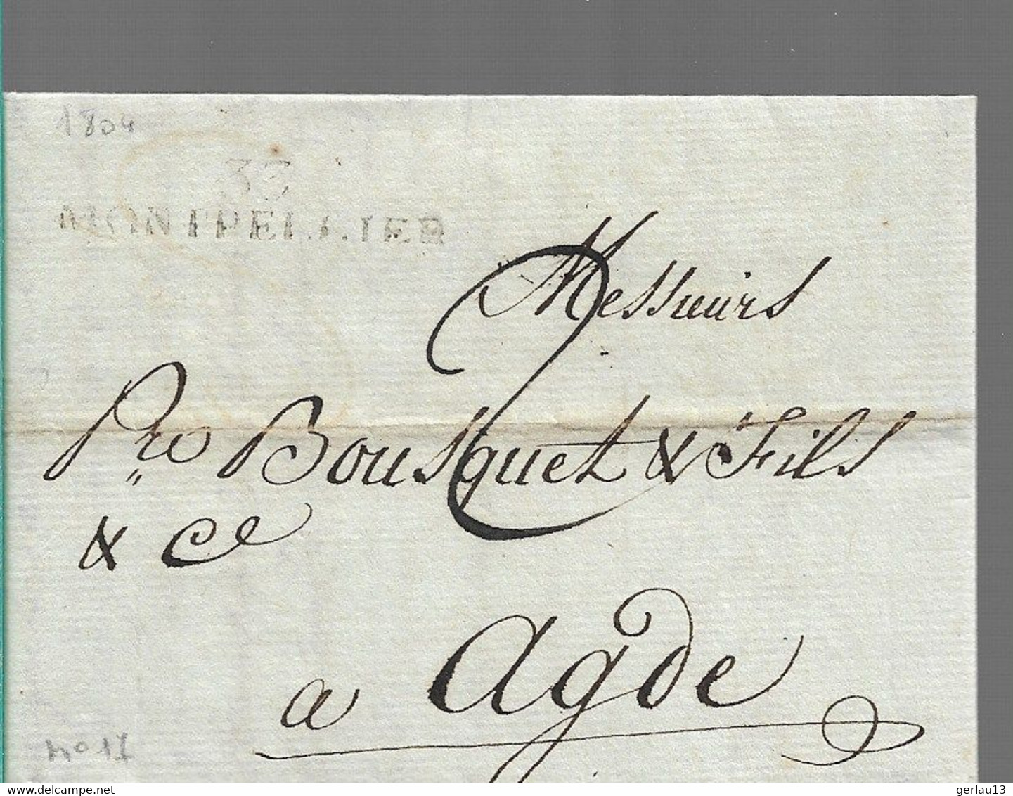 LETTRE ANCIENNE    Scan Recto Verso - 1801-1848: Précurseurs XIX