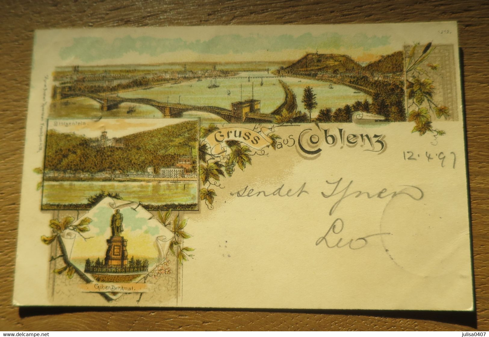 COBLENZ KOBLENZ  (Allemagne) Précurseur Carte Gruss Voyagée 1897 - Koblenz