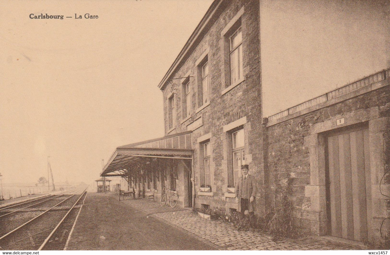 Carlsbourg ,( Paliseul ), La Gare ,(  Quai Intérieur , Station , Statie , Train ) - Paliseul