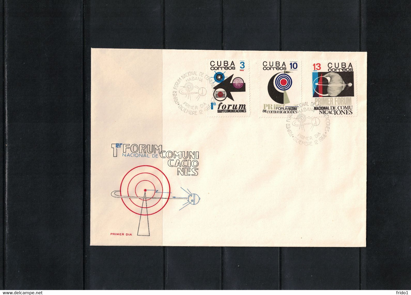 Cuba 1966 Telecommunications FDC - Lettres & Documents