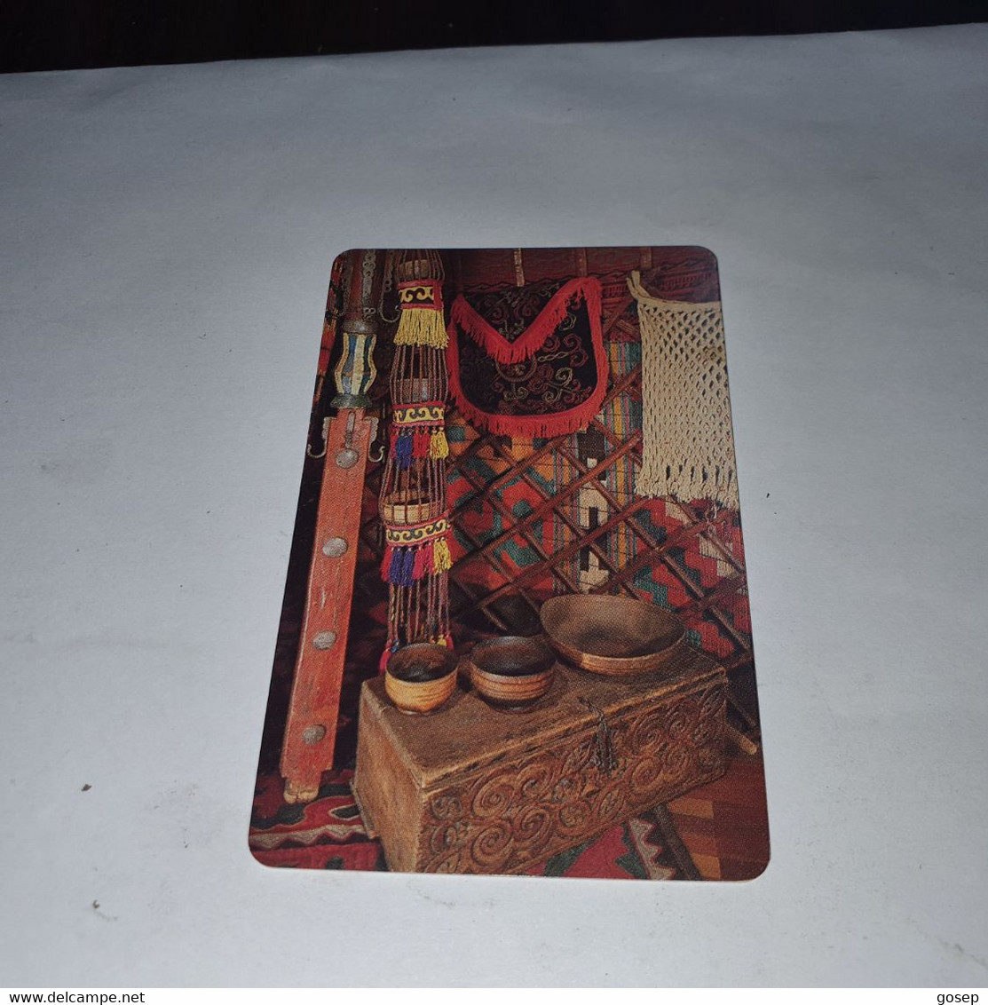 KYRGYZSTAN-(KG-KYR-0005)-local Artisanat1-(6)-(20units)-(00006248)-(tirage-45.000)-used Card+1card Prepiad Free - Kirgisistan