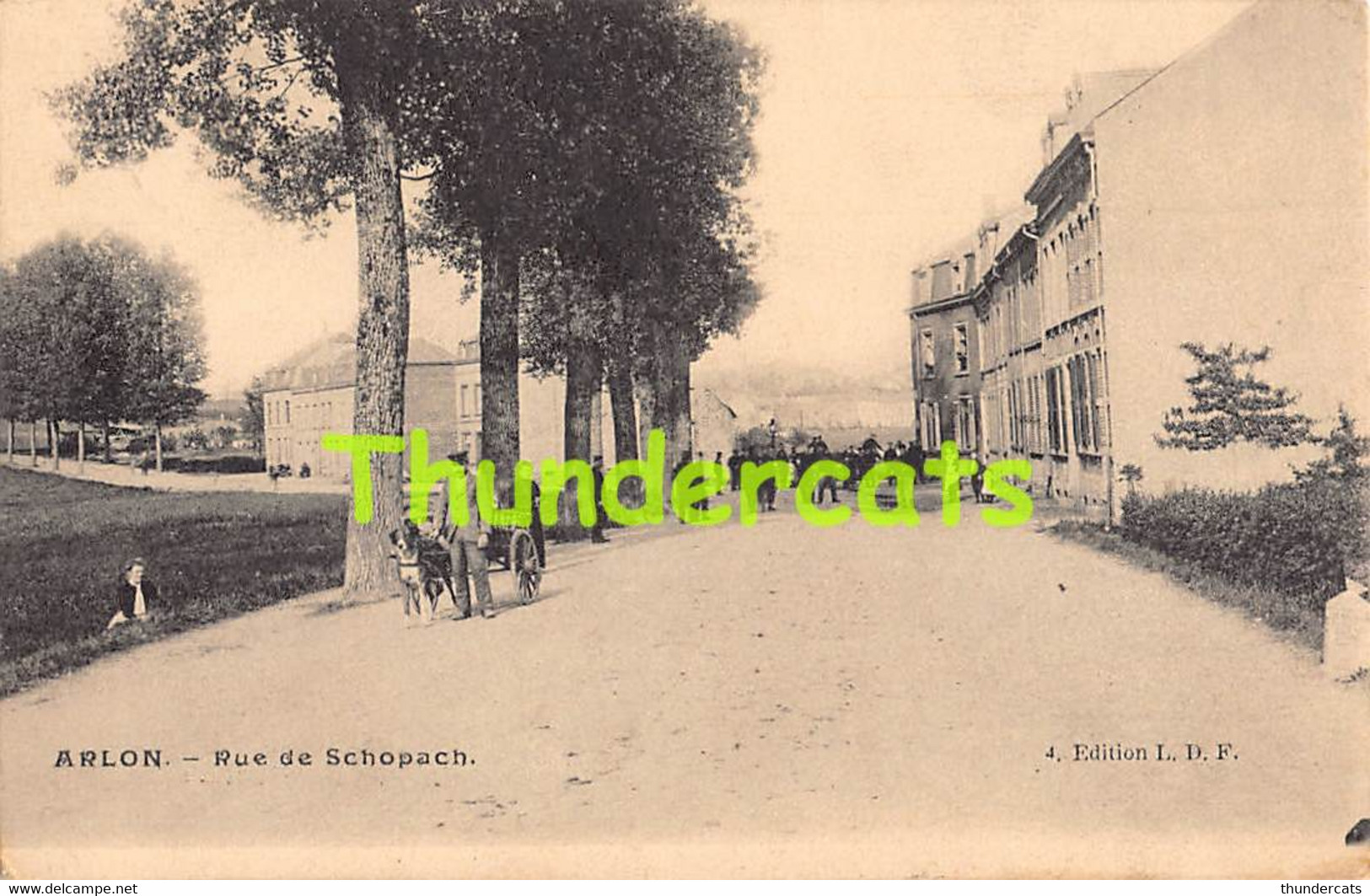 CPA ARLON  RUE DE SCHOPACH ATTELAGE DE CHIEN - Arlon