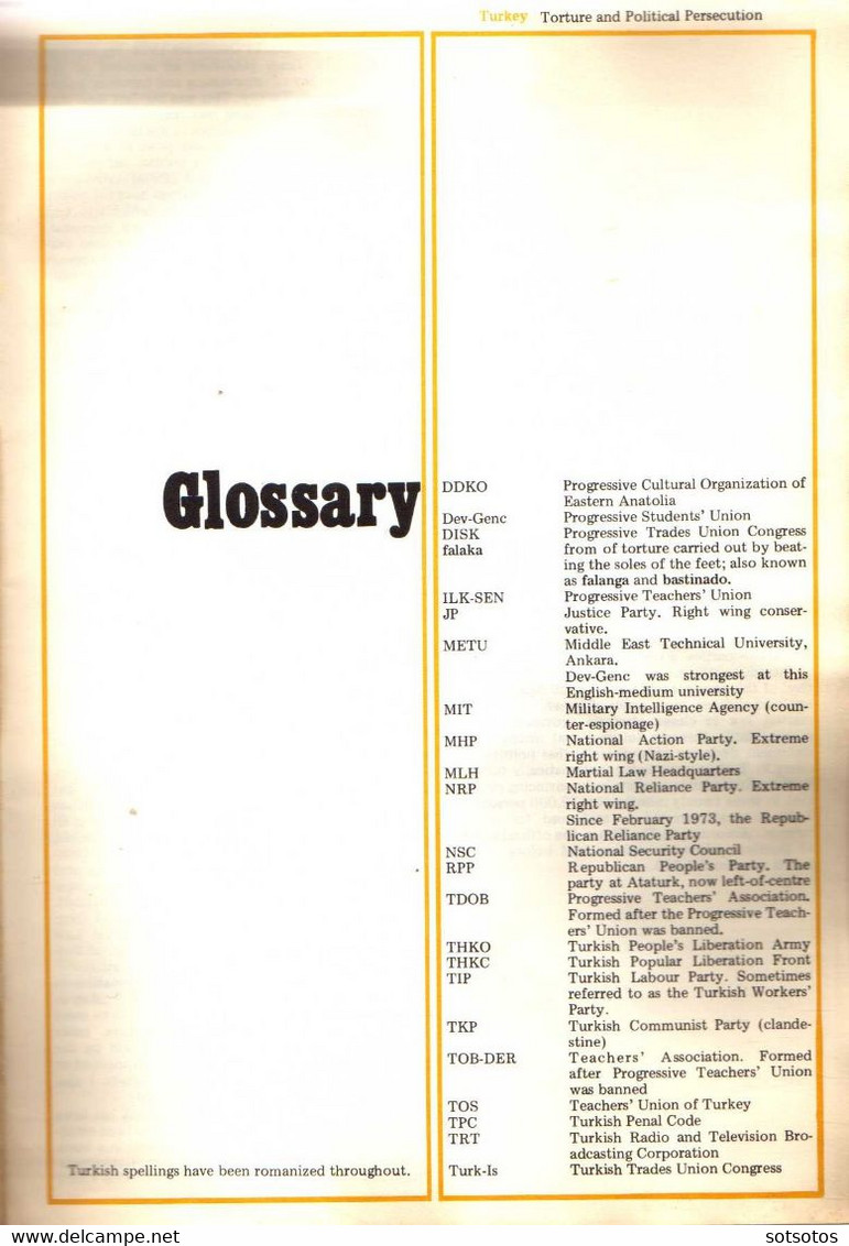 Jane Cousins: Turkey, Torture And Political Persecution – Pluto Press 1973 (1st Edition), Printed By Kensington Pres Bri - Asiatica