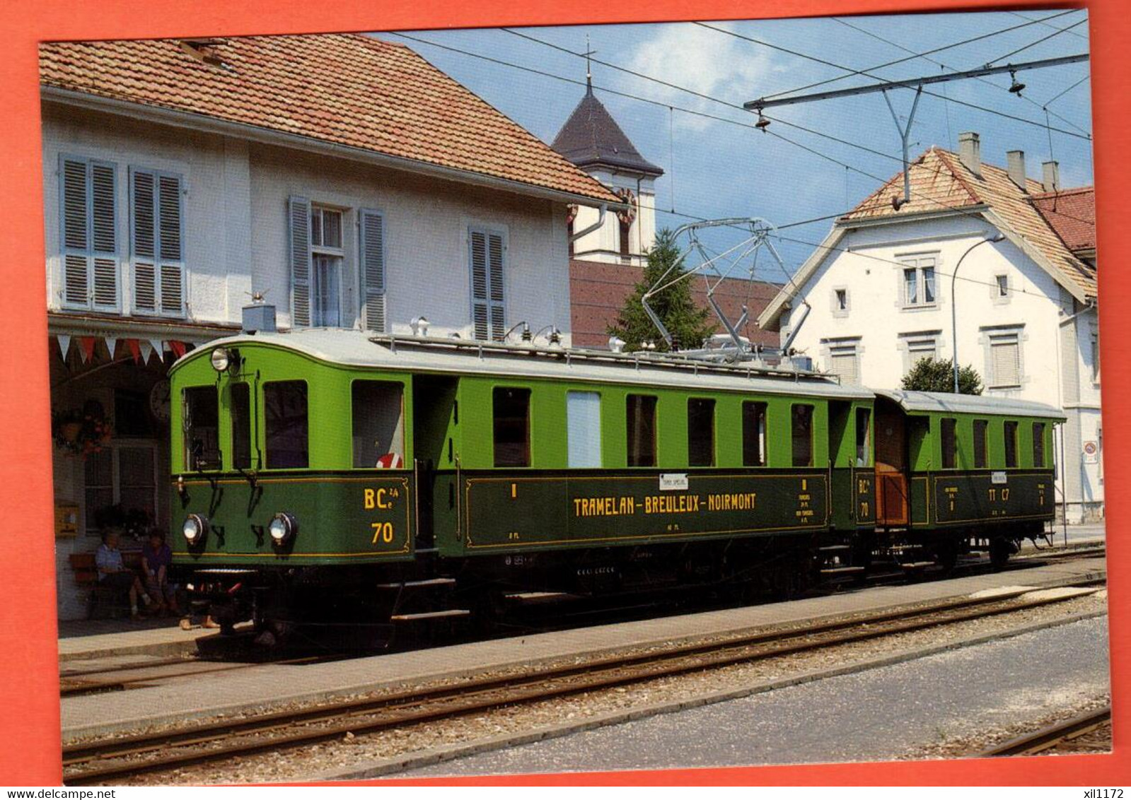 ZLE-08 Chemins Fer Jura, Tramelan-Breuleux-Noirmont à La Gare Saignelégier 1984.Photo Gross.  GRAND FORMAT Non Circulé - Saignelégier