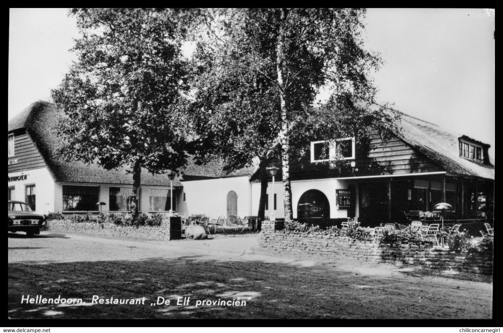 HELLENDOORN - Restaurant Sprookjestuin " De Elf Provinciën " - Old Car - Vieille Voiture - Photo VAN LEER'S - Hellendoorn