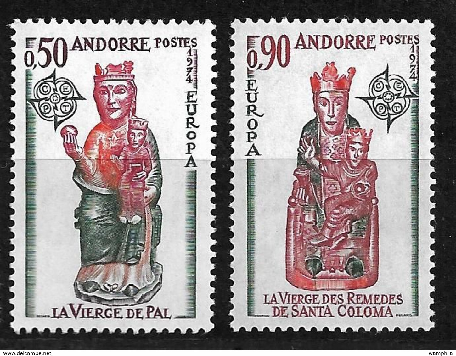 Andorre Europa N°179/80, 212/13, 226/27, 237/38, 243/44, 253/54, 329/30, 348/49,  358/59,**cote 253€. - Colecciones