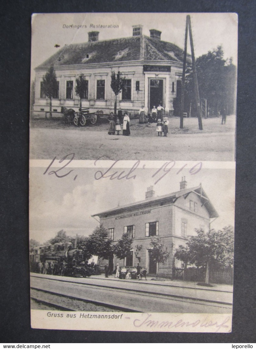 AK WULLERSDORF Hetzmannsdorf B. Hollabrunn Bahnhof 1910 Bahnpost  /////   D*48848 - Hollabrunn