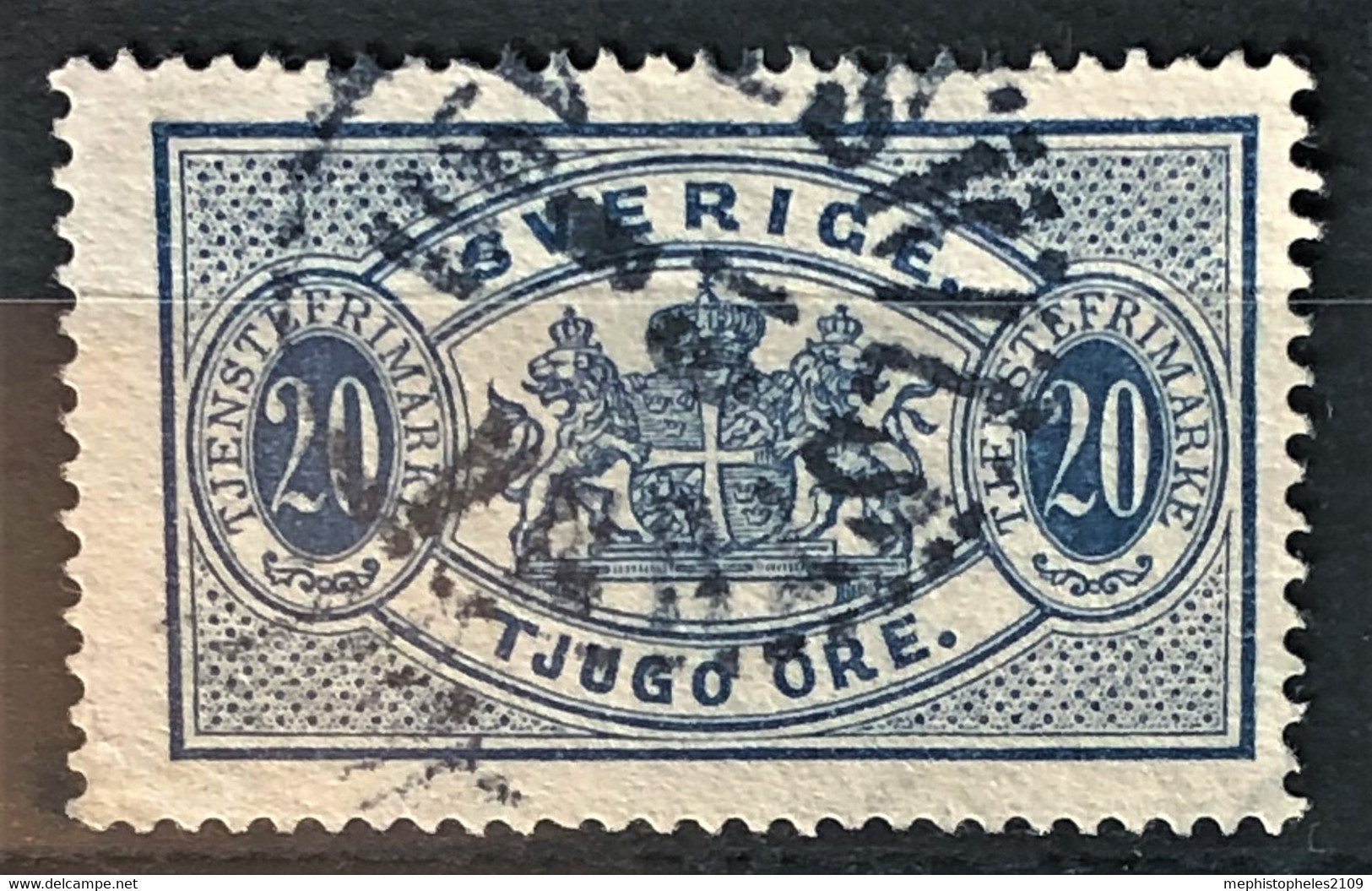 SWEDEN 1891 - Canceled - Sc# O20 - Service 20o - Oficiales