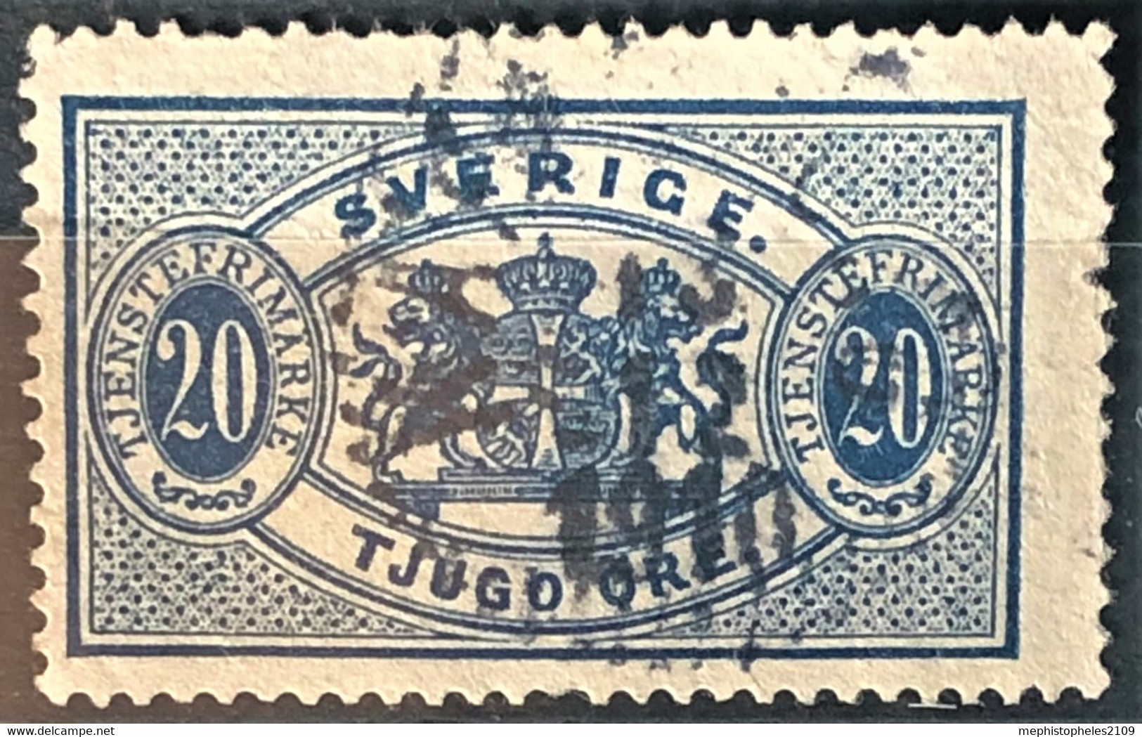 SWEDEN 1891 - Canceled - Sc# O20 - Service 20o - Officials