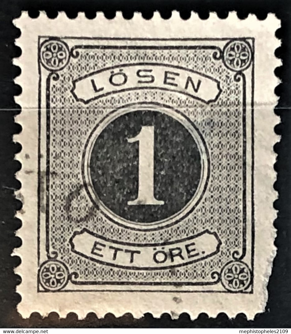 SWEDEN 1880 - Canceled - Sc# J12 - Postage Due 1o - Postage Due