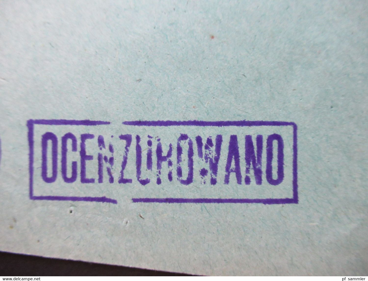 Polen 1982 Zensurbeleg 2 Violette Zensurstempel Ocenzurowano Warzawa - Blaszki - Briefe U. Dokumente