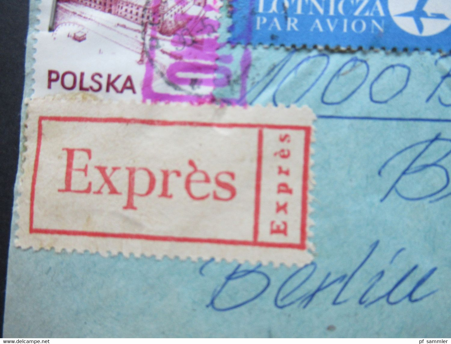 Polen 1982 Zensurbeleg Zensurstempel Ocenzurowano Poznan (Posen) - Berlin Expres Beleg / Eilbrief Par Avion Luftpost - Briefe U. Dokumente