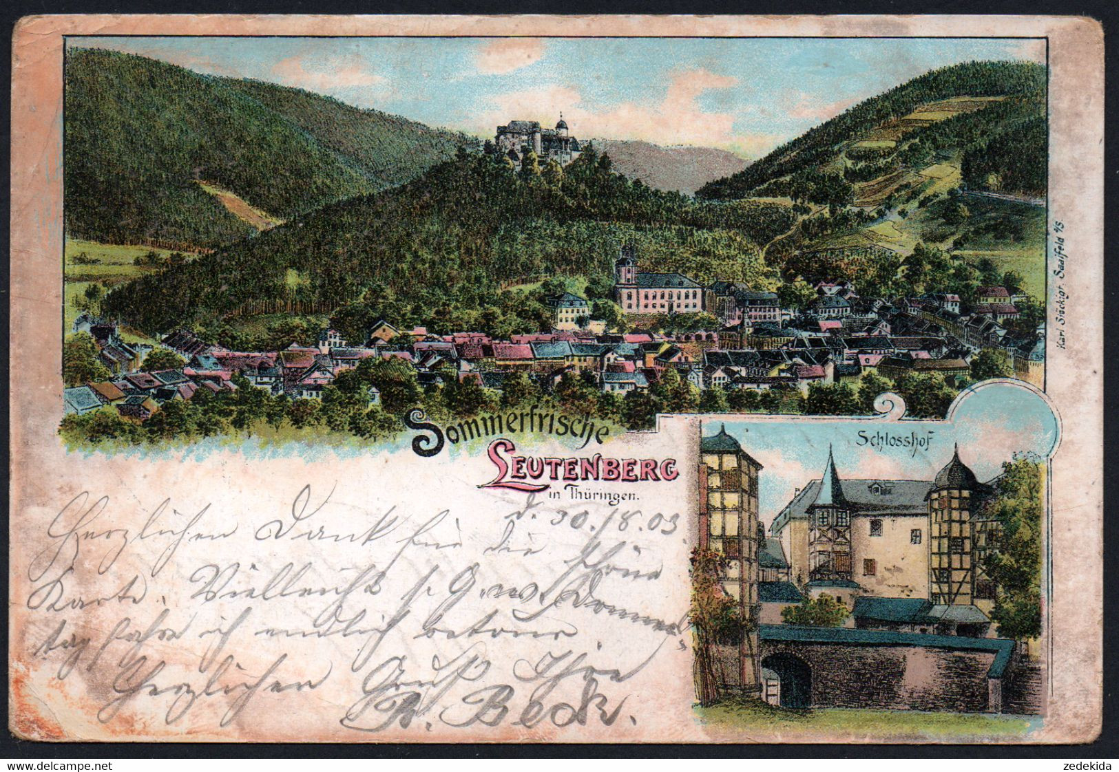 D9789 - Litho Leutenberg - Verlag Karl Stöckigt Saalfeld - Leutenberg