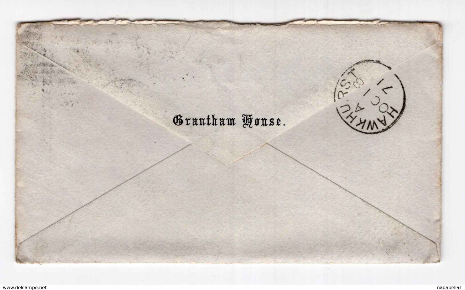 1871. GREAT BRITAIN,LONDON POSTMARK COVER OF SMALL PROPORTIONS,1 PENNY QUEEN VICTORIA - Covers & Documents