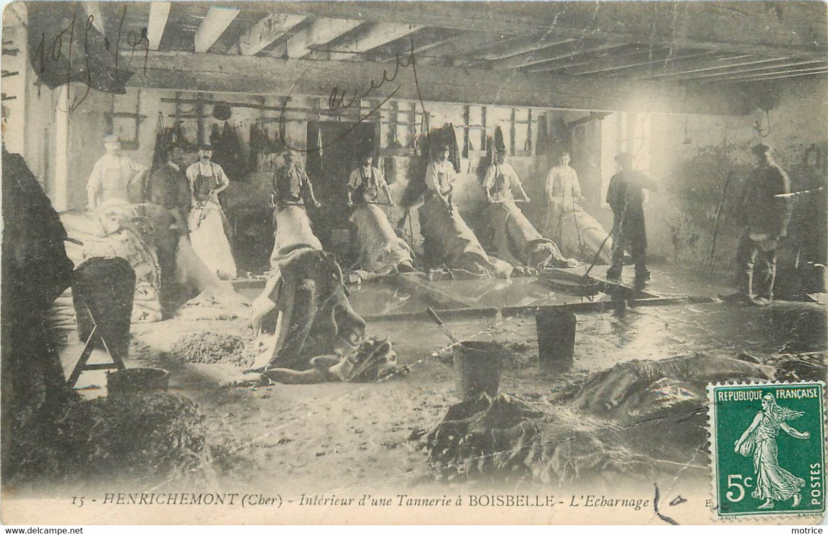 HENRICHEMONT - Intérieur D'une Tannerie à Boisbelle, L'écharnage (carte Vendue En L'état). - Henrichemont