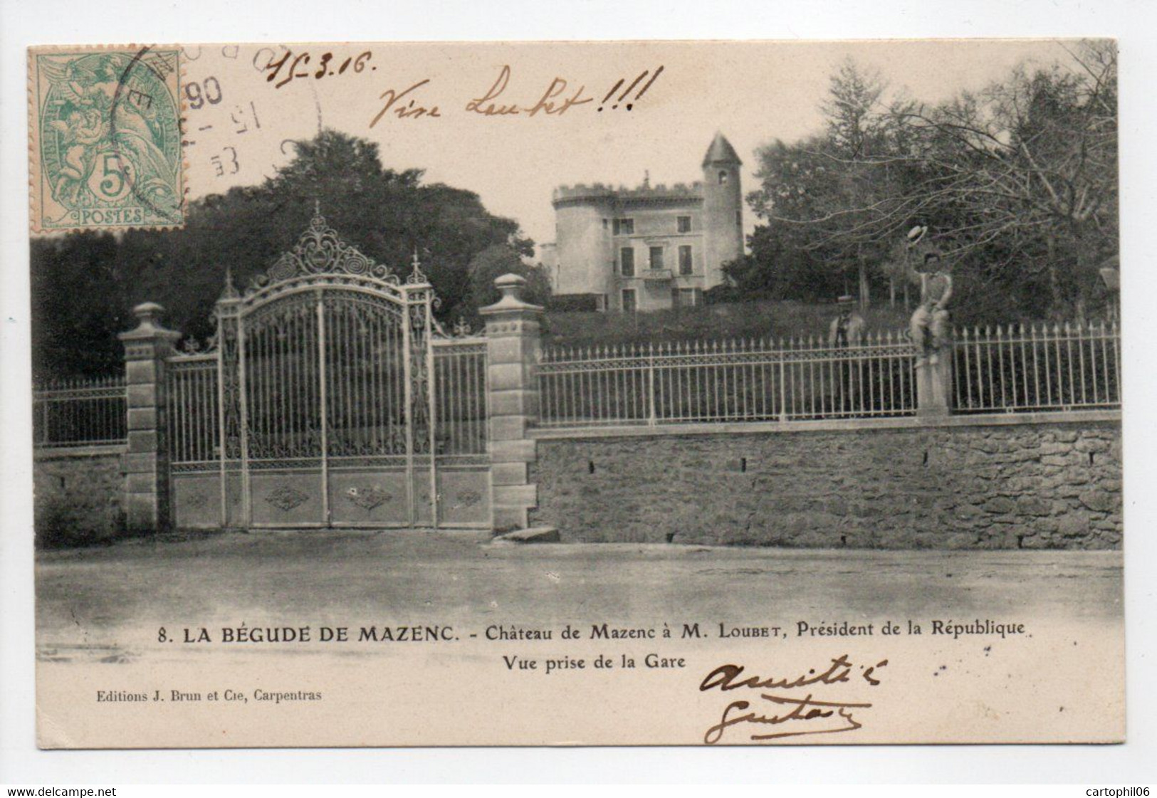 - CPA MONTÉLIMAR (26) - LA BÉGUDE DE MAZENC - Vue Prise De La Gare 1906 - Editions Brun N° 8 - - Montelimar