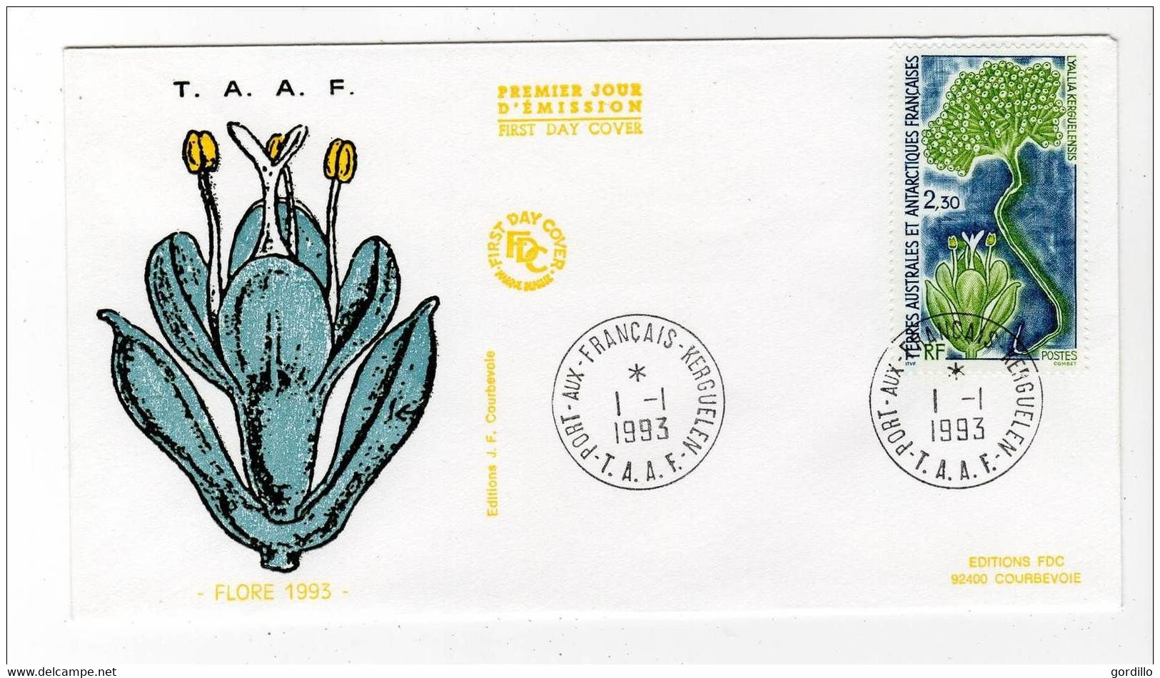 FDC - TAAF - 1993 - YT 175 - Flore Antarctique - FDC