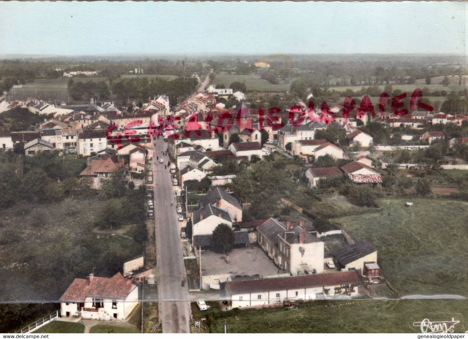 87- BUSSIERE POITEVINE - VUE GENERALE AERIENNE - ROUTE DU DORAT - Bussiere Poitevine