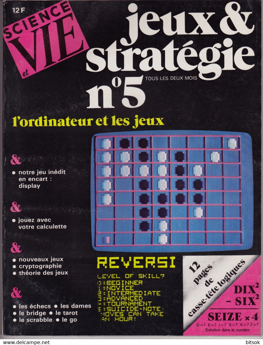 Jeux & Stratégie N°5 - Octobre/novembre 1980 - Encart Non Présent - Rollenspel