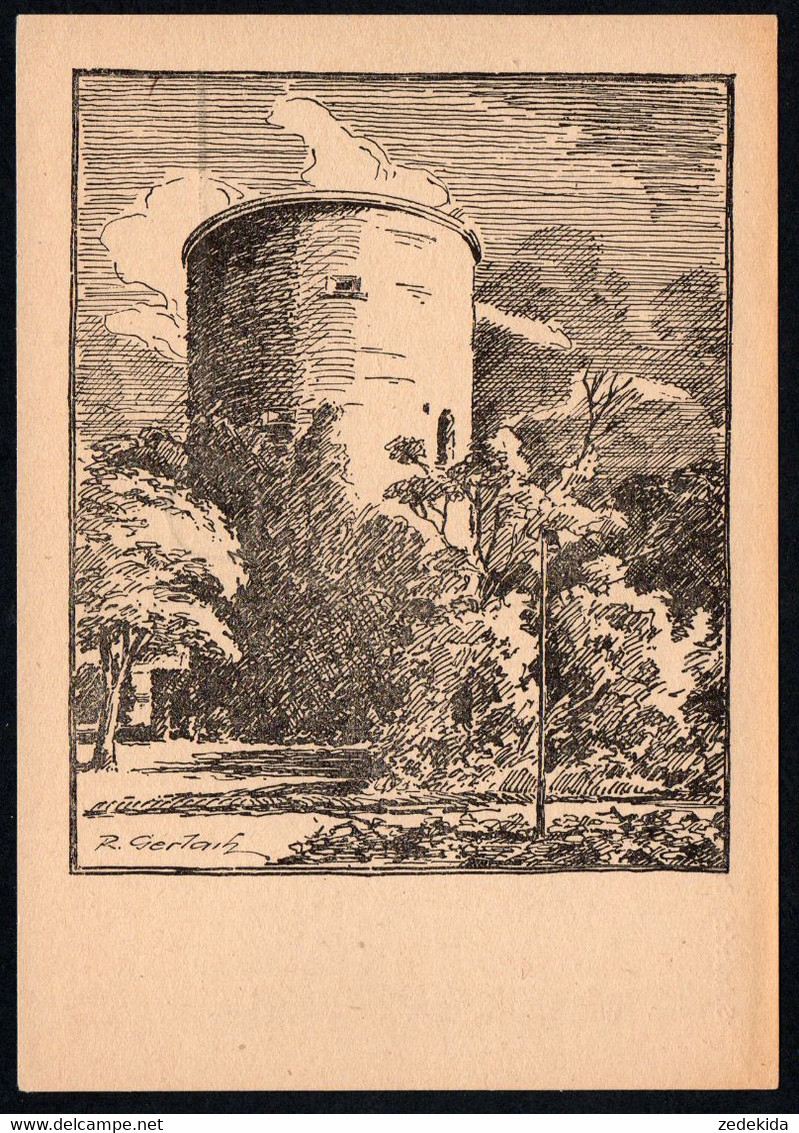 E9017 - TOP Salzwedel Burgturm - R. Gerlach Künstlerkarte - Verlag Rudolf Voigt - Salzwedel