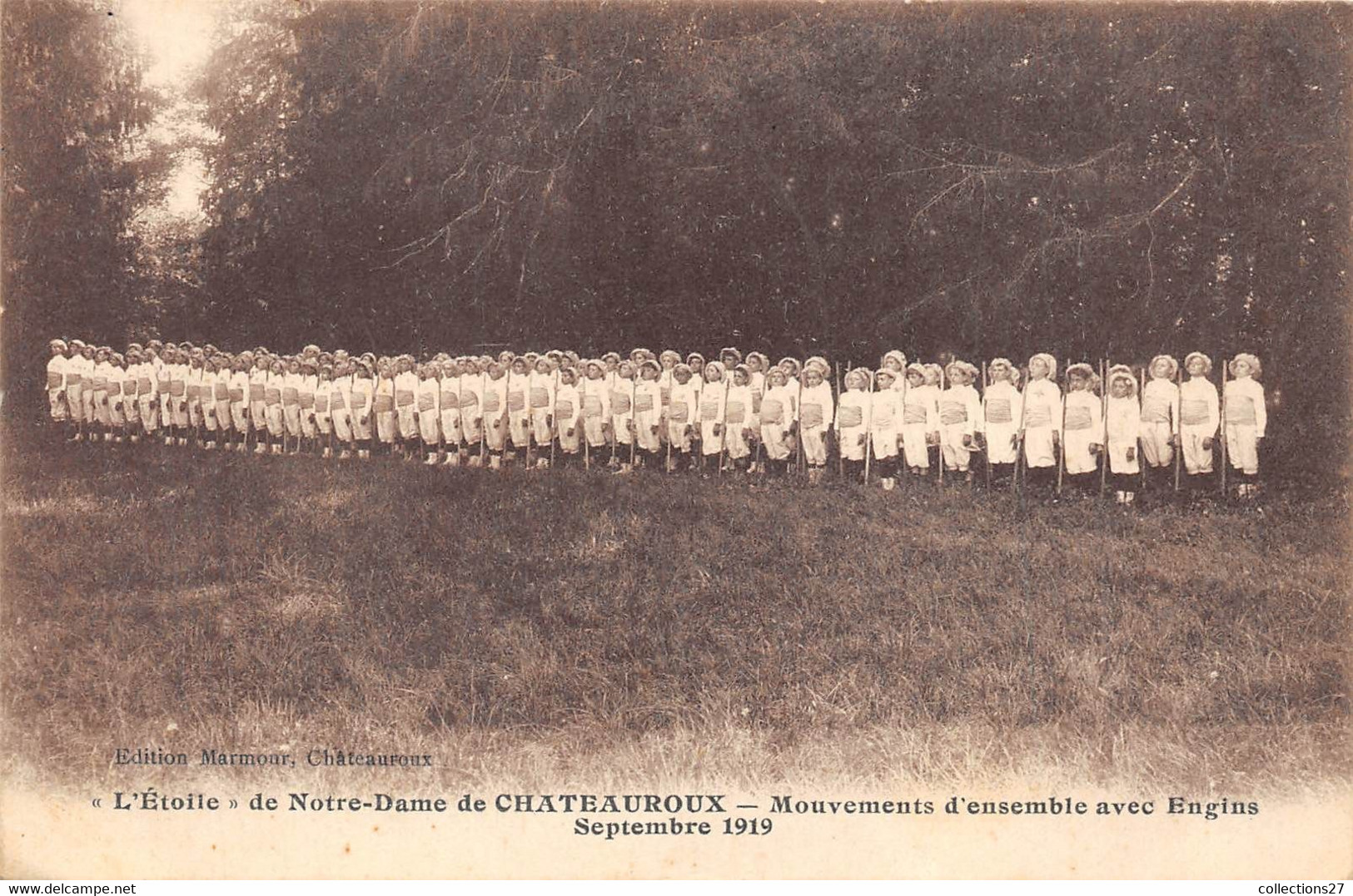 36-CHÂTEAUROUX- L'ETOILE DE NOTRE-DAME DE CHATEAUROUX , MOUVEMENTS D'ENSEMBLE AVEC ENGINS SEP 1919 - Chateauroux