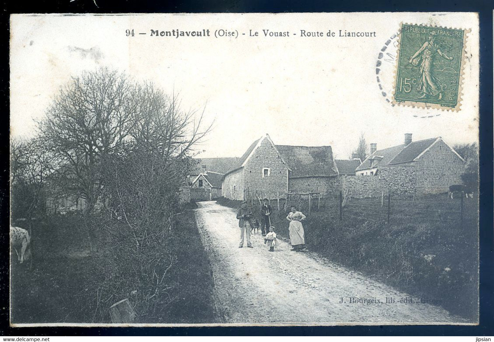 Cpa Du 60 Montjavoult - Le Vouast -  Route De Liancourt  AVR20-13 - Montjavoult
