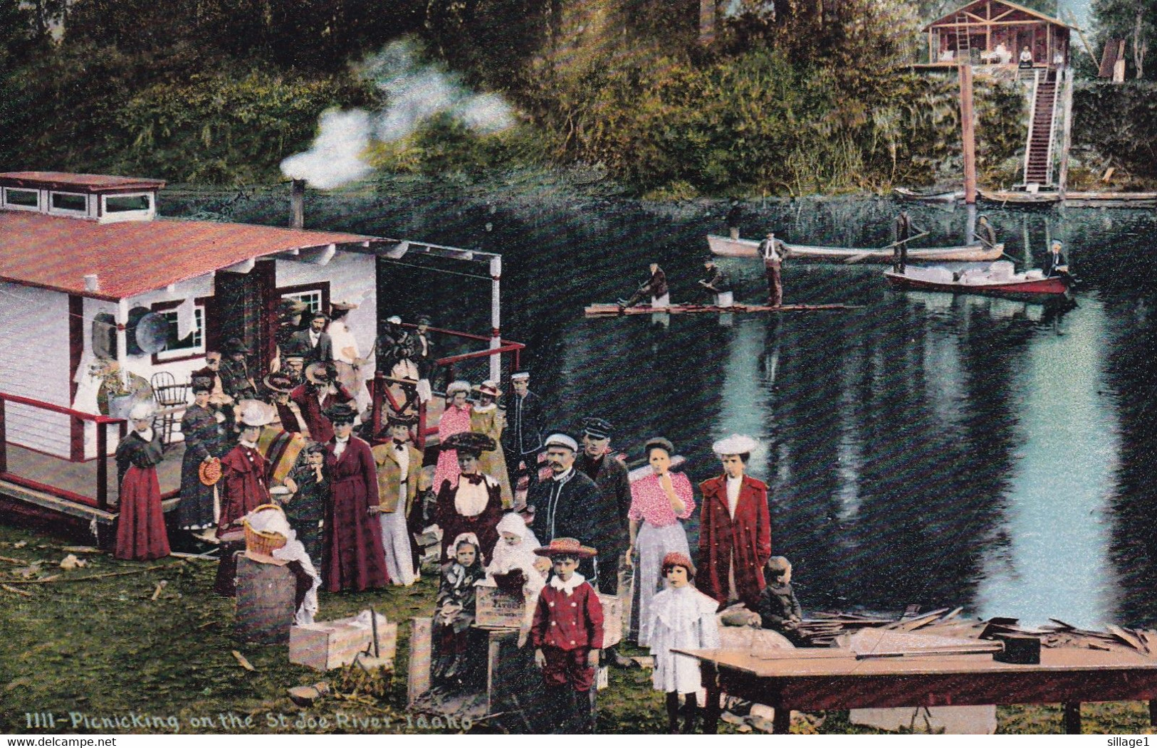 ID - Idaho - The Saint Joe River - IIII Picnicking On The St Joe River, Idaho - Postcard - Coeur D'Alene