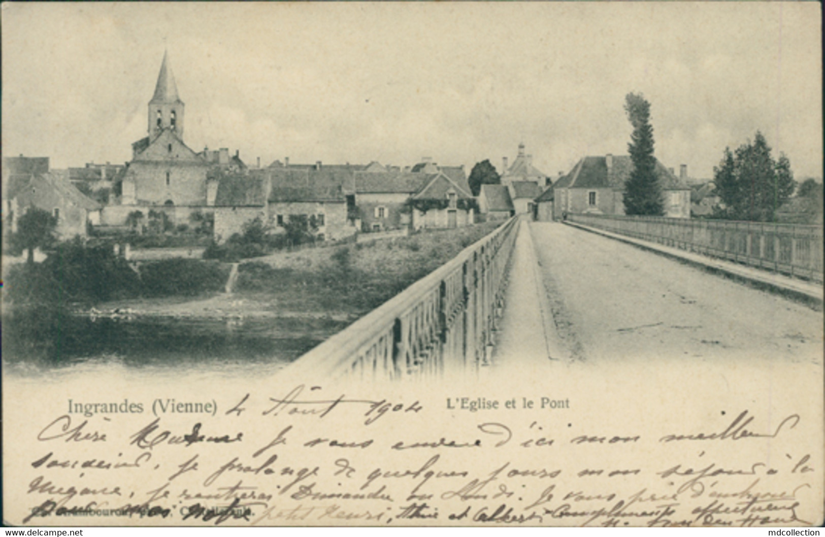 86 INGRANDES / L'église Et Le Pont / - Ingrandes