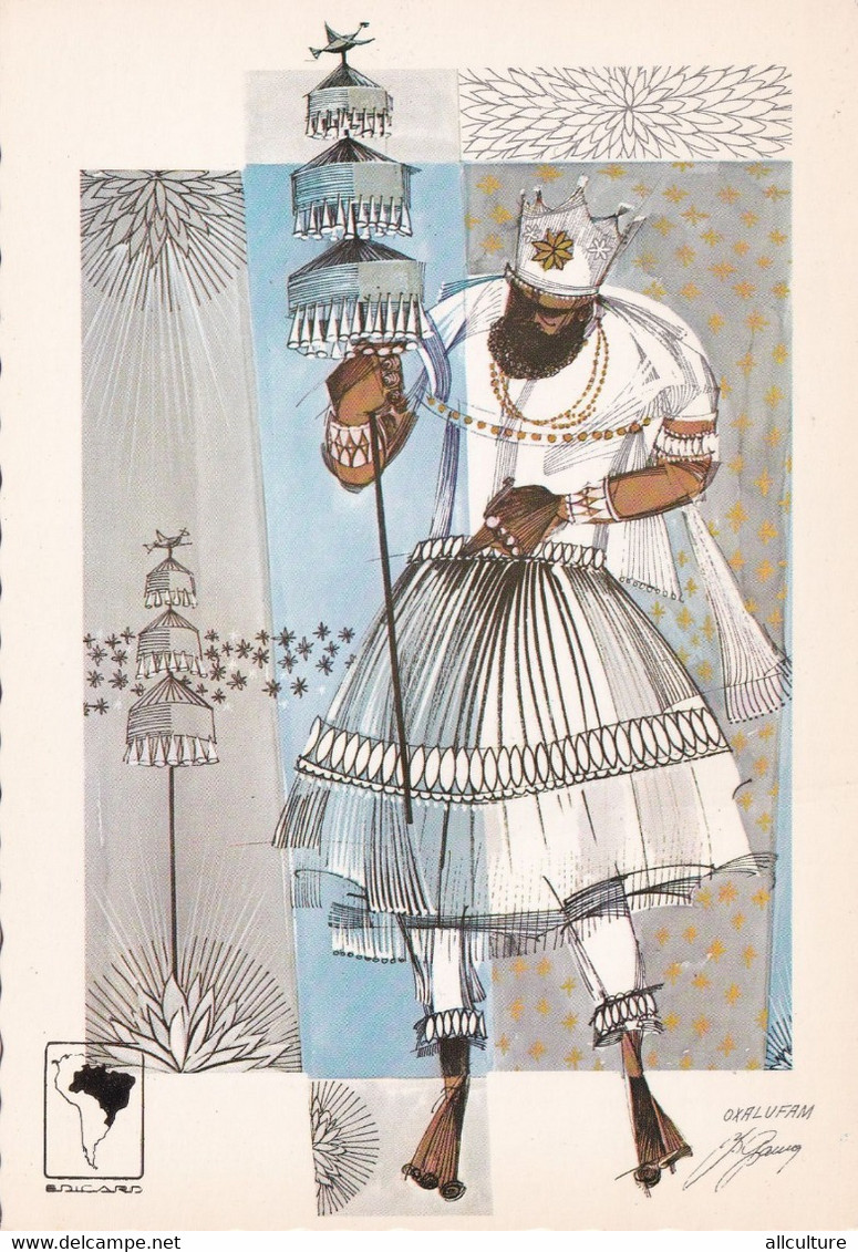 A1372- OXALUFAM TRADITIO COSTUME CULTURE ILLUSTATION BRASIL POSTCARD - Brasilia