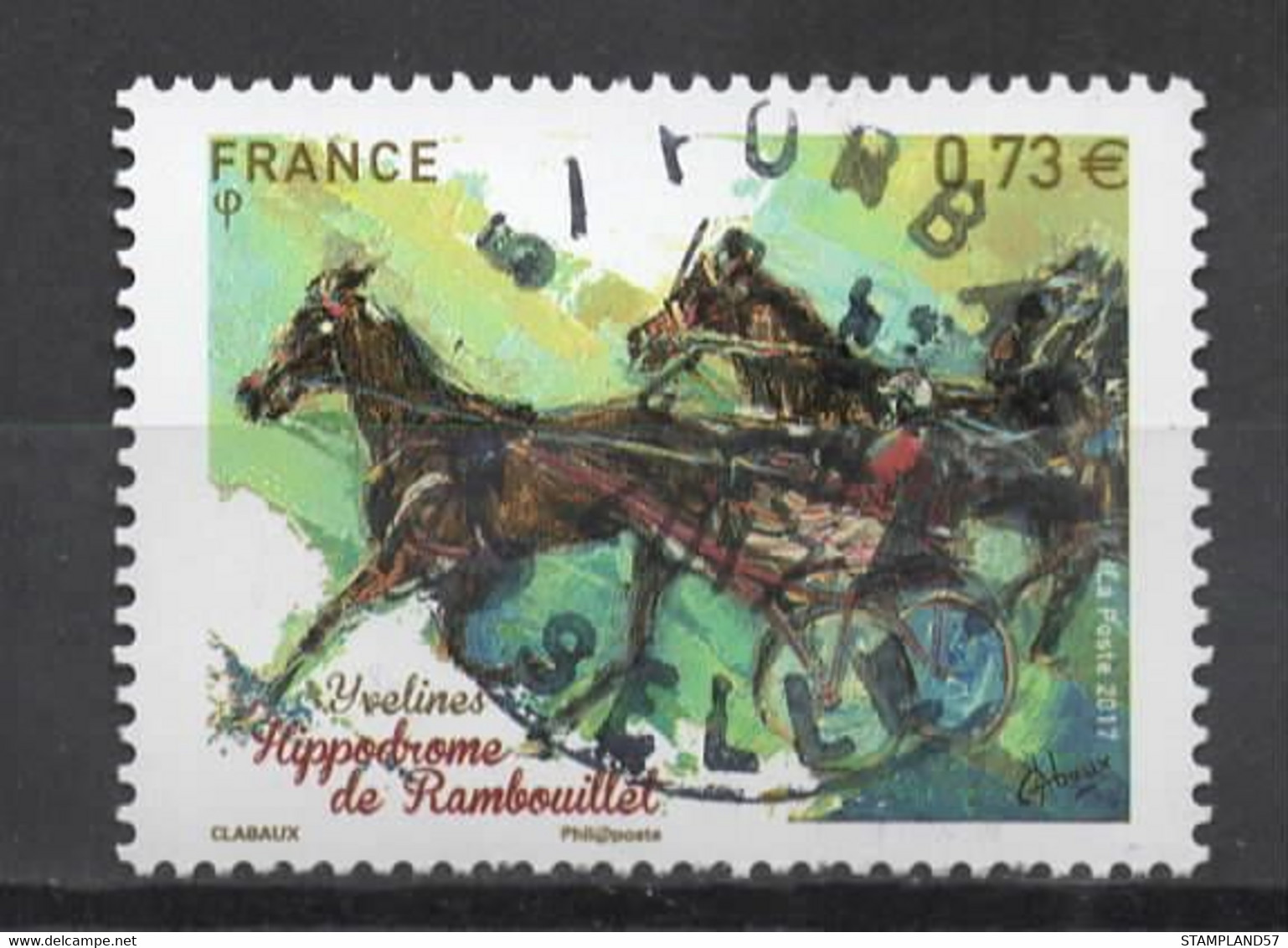 FRANCE 2017 - Timbre - Hippodrome De Rambouillet - Yvelines Oblitéré Cachet Rond - Gebraucht